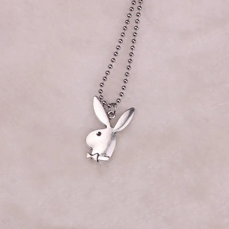 Women Fashion Cute Long Ear Bunny Pendant Necklaces