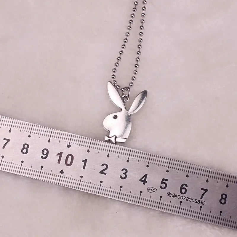 Women Fashion Cute Long Ear Bunny Pendant Necklaces