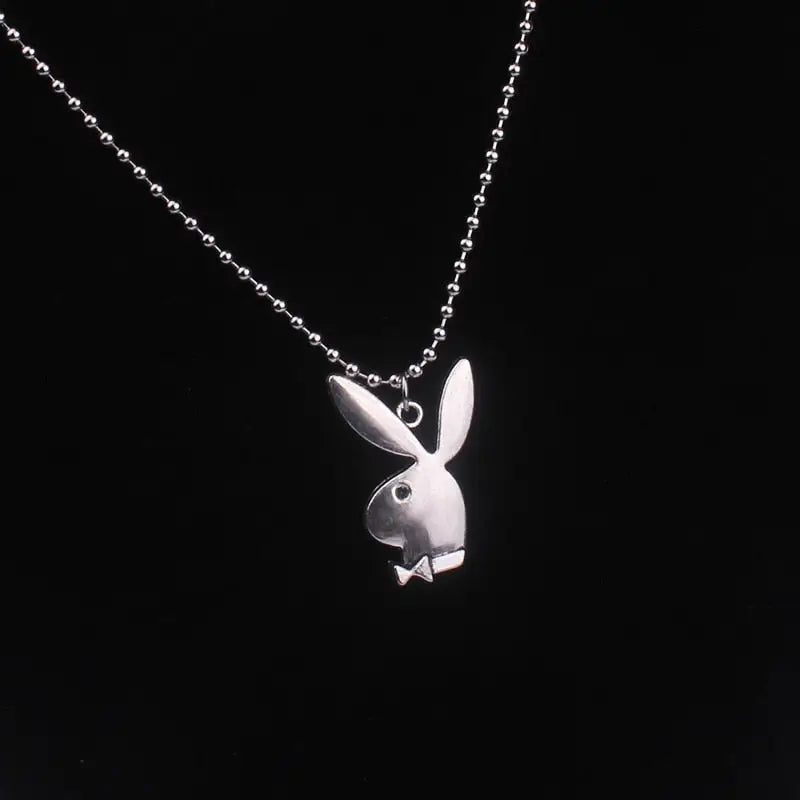 Women Fashion Cute Long Ear Bunny Pendant Necklaces