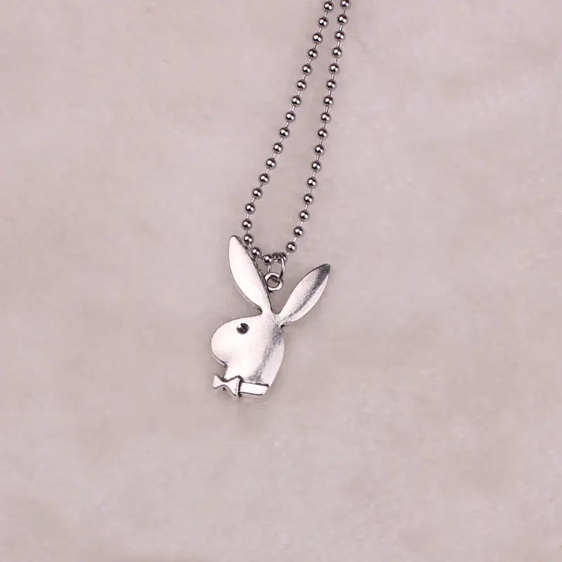 Women Fashion Cute Long Ear Bunny Pendant Necklaces