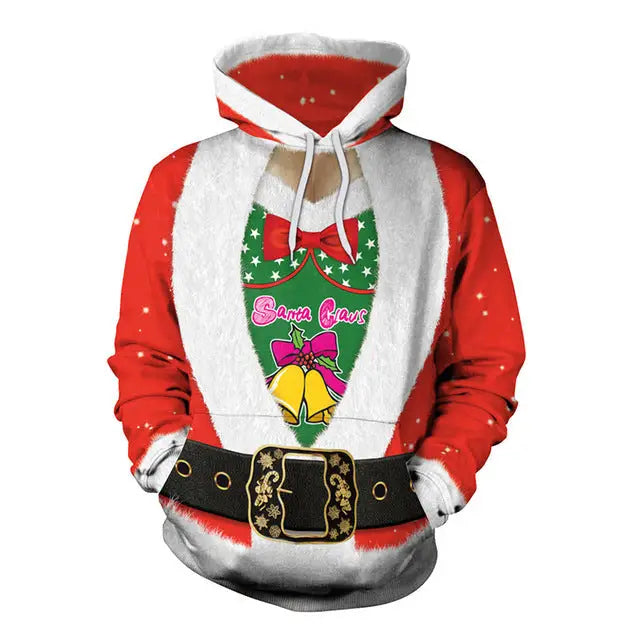 3D Unisex Hooded Ugly Christmas Sweater - SB101015 / M