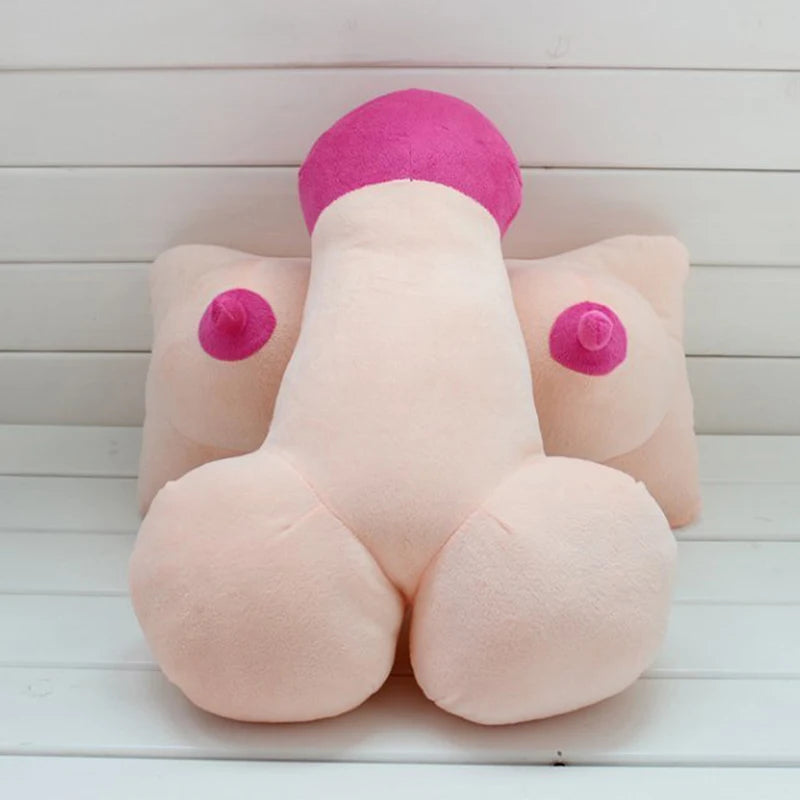 Plush Cushion Boobs and Penis Pillow for Couple