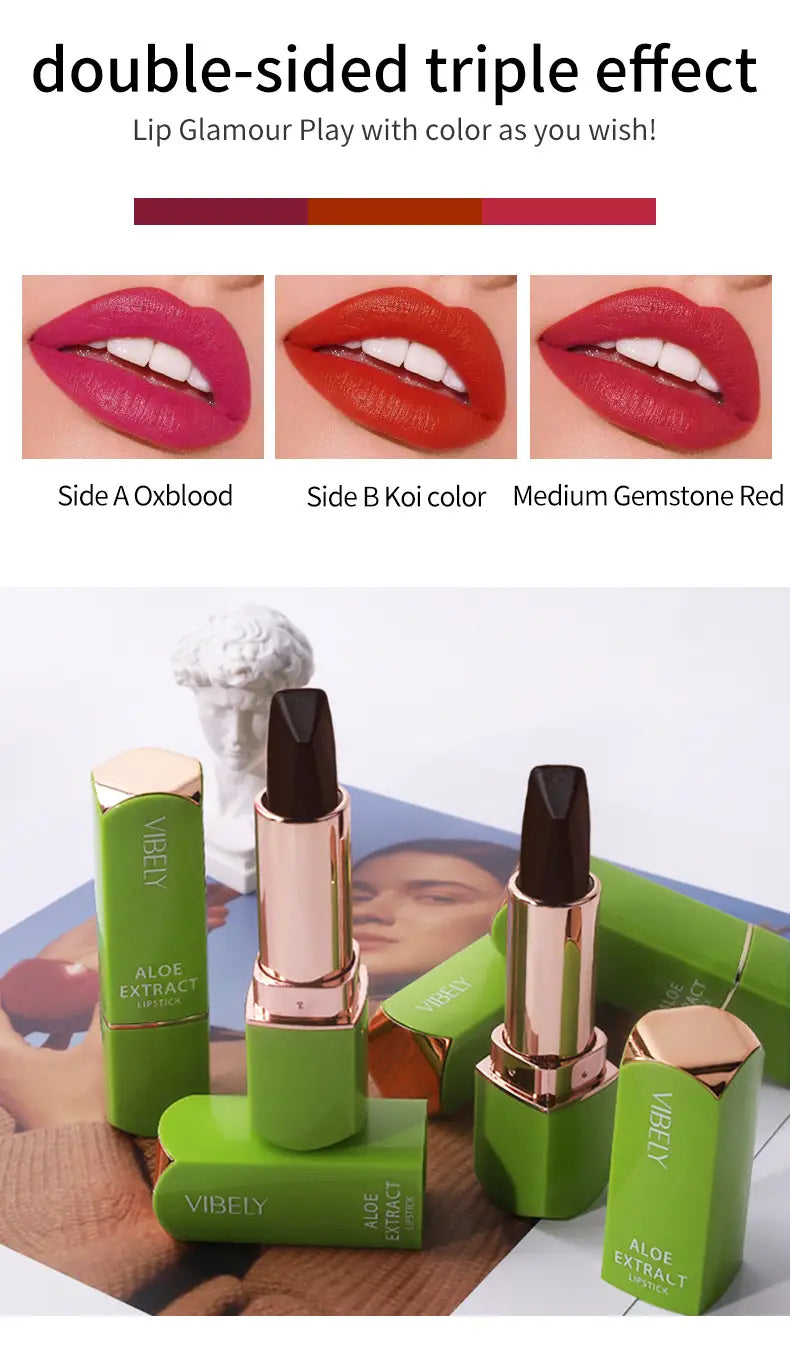 VIBELY Three-color lipstick for richness moisturizing