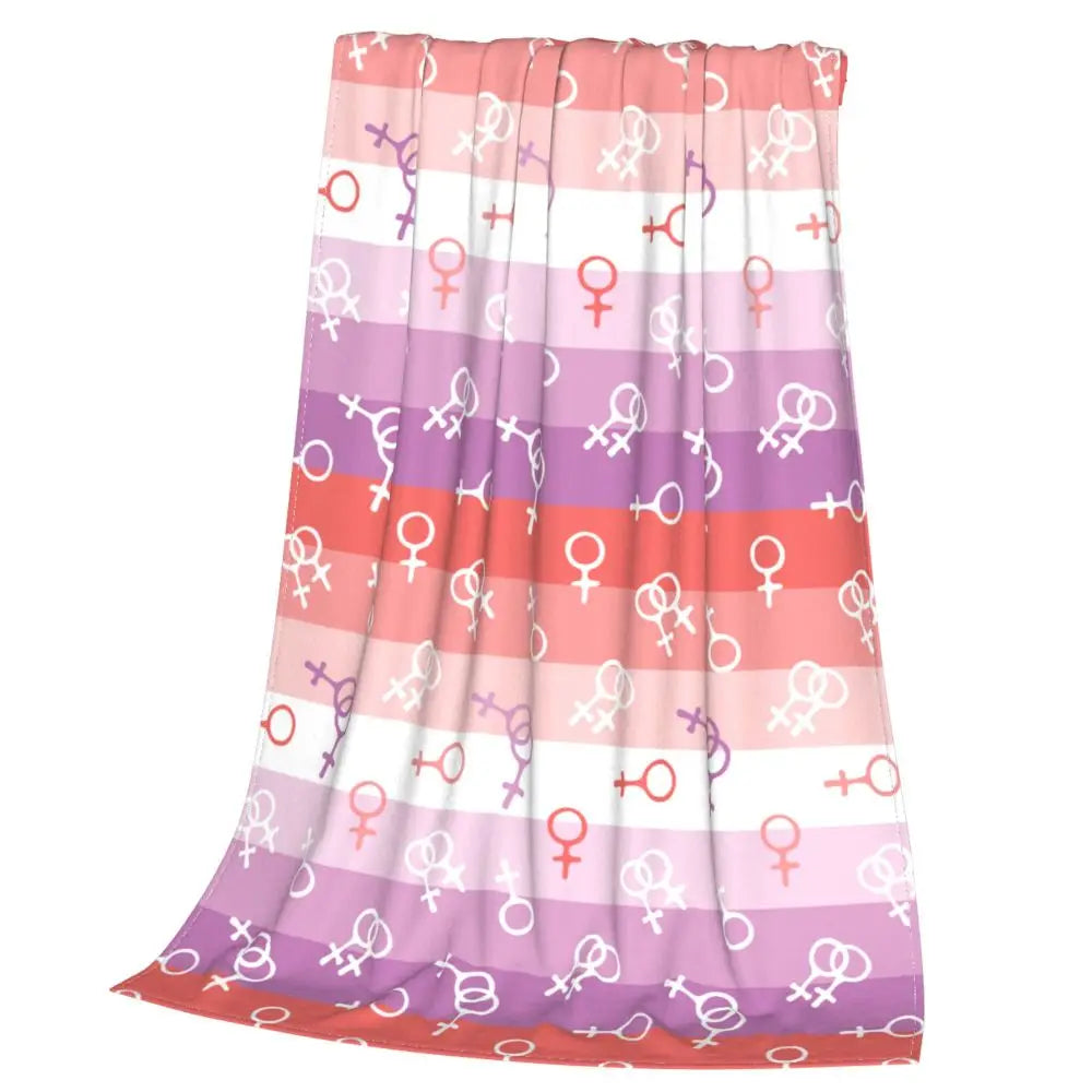 Lesbian Pride Flag Merchandise Blanket Female Gender Woman