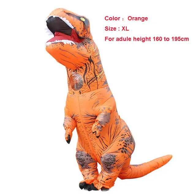 Adult T-REX Inflatable Costume - orange size XL