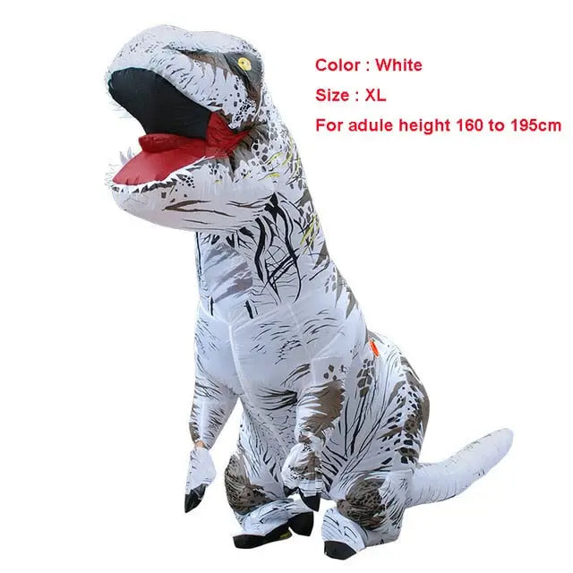 Adult T-REX Inflatable Costume - white size XL