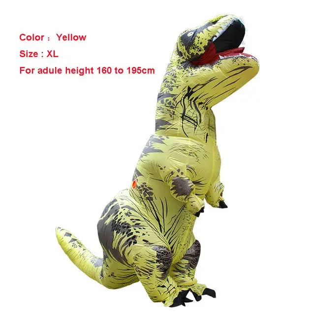 Adult T-REX Inflatable Costume - yellow size XL