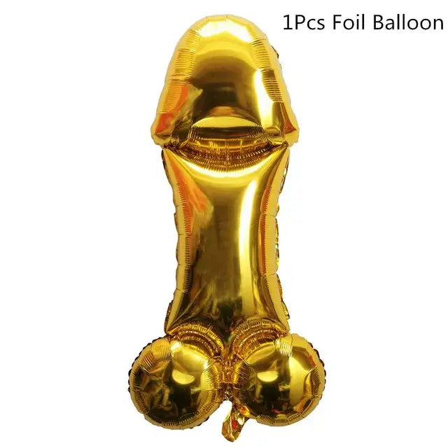 Bachelorette Party Decor Willy Penis Foil Balloon Cupcake