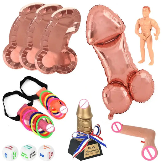 Bachelorette Party Games Balloon Penis Straw Gift Bride