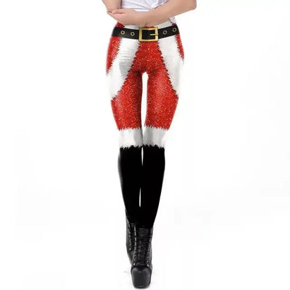 Christmas sexy leggings - Dark Khaki / S