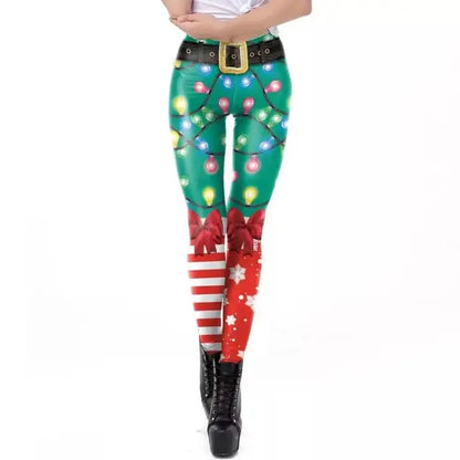 Christmas sexy leggings - Plum / S