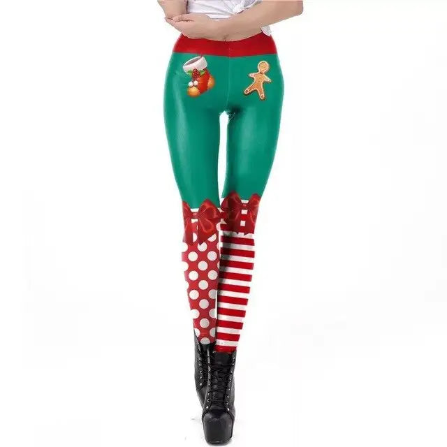 Christmas sexy leggings - Watermelon Red / S
