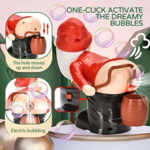 Electric Santa Claus Bubbles Machine Blowing Bubbles