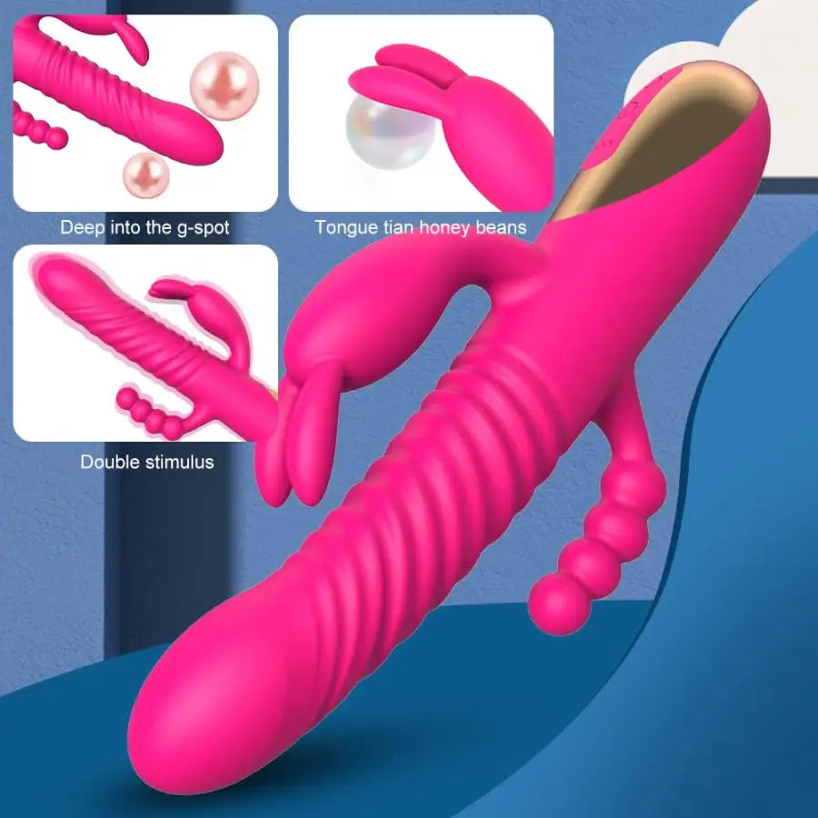 FUN MATES Rabbit Vibrator 3 in 1 | 7Thrusting + 10 Vibration