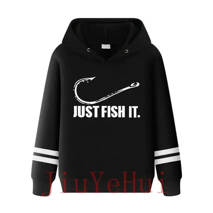 Funny Love Fishing Hoodies Men Just Fish It Funny Spring