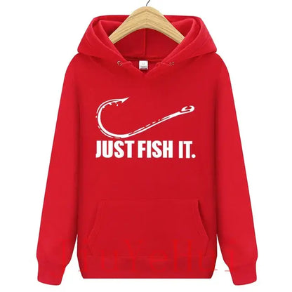 Funny Love Fishing Hoodies Men Just Fish It Funny Spring