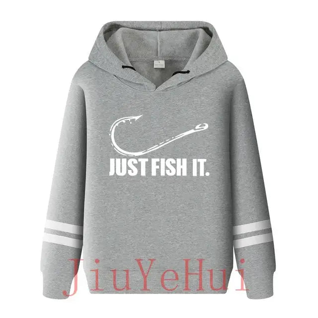 Funny Love Fishing Hoodies Men Just Fish It Funny Spring