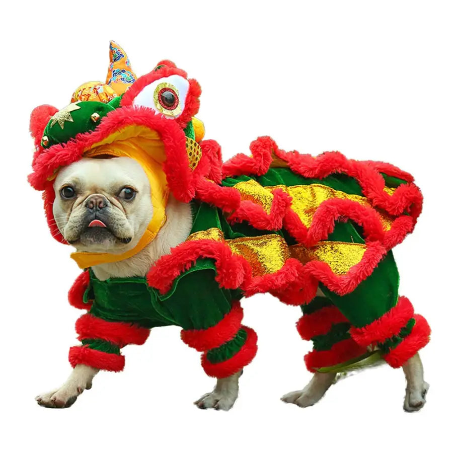 Funny Pet Cat Dog Costume Clothes Chinese Lion