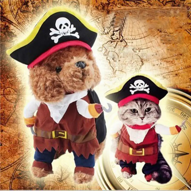 Funny Pet Upright Clothes - Pirate costume / S