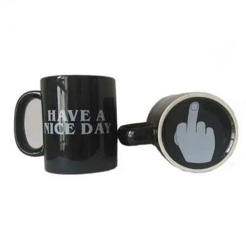 Have a Nice Day Coffee Mug Middle Finger Funny Cup