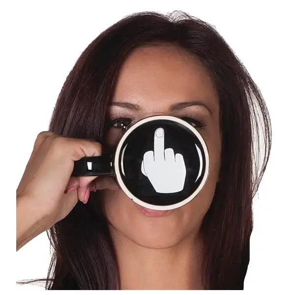 Have a Nice Day Coffee Mug Middle Finger Funny Cup