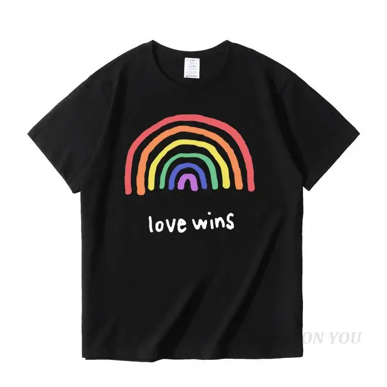 Men’s Pride Lgbt Gay Love Lesbian Rainbow Cotton T Shirts