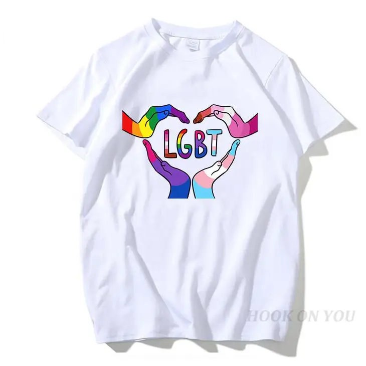 Men’s Pride Lgbt Gay Love Lesbian Rainbow Cotton T Shirts