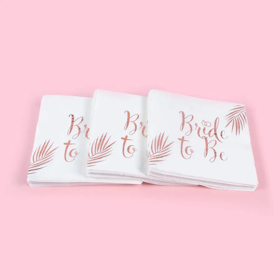 20pcs Rose Gold Bride To Be Disposable Paper Napkin Wedding