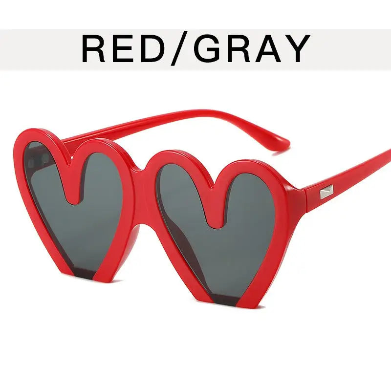 Party Trendy Women’s Sunglasses - Big Red All Grey