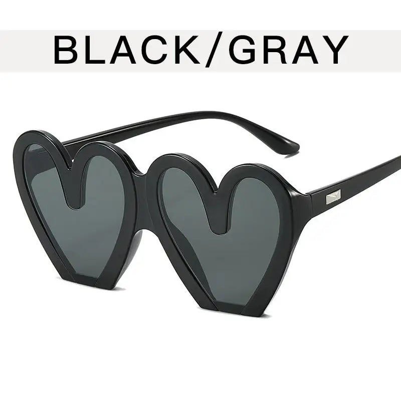 Party Trendy Women’s Sunglasses - Bright black all gray