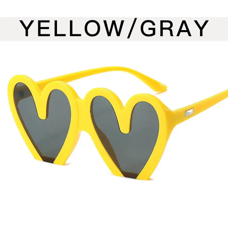 Party Trendy Women’s Sunglasses - Yellow box all gray