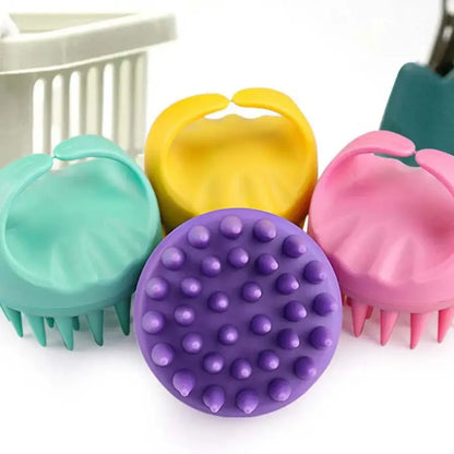 Portable Long Tooth Shampoo Brush Handheld Round Soft Scalp