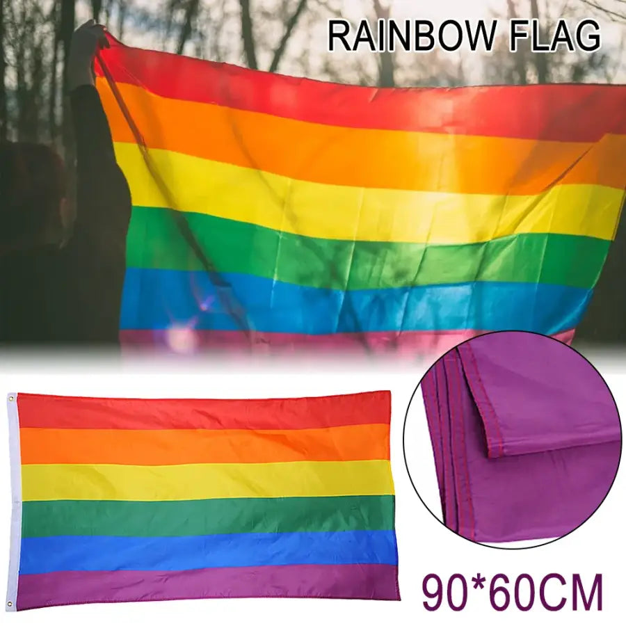 Rainbow Flag Polyester Rainbow Flag Large LGBT Pride Flag
