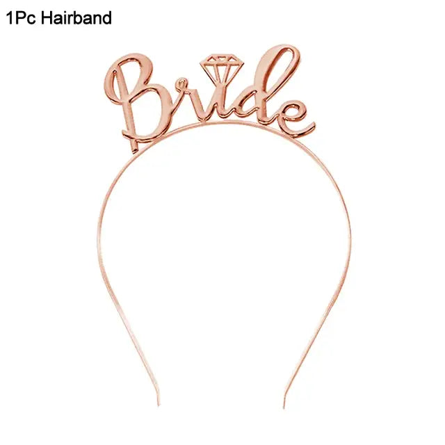 Rose Gold Bride To Be Letter Foil Balloons Paper Banner