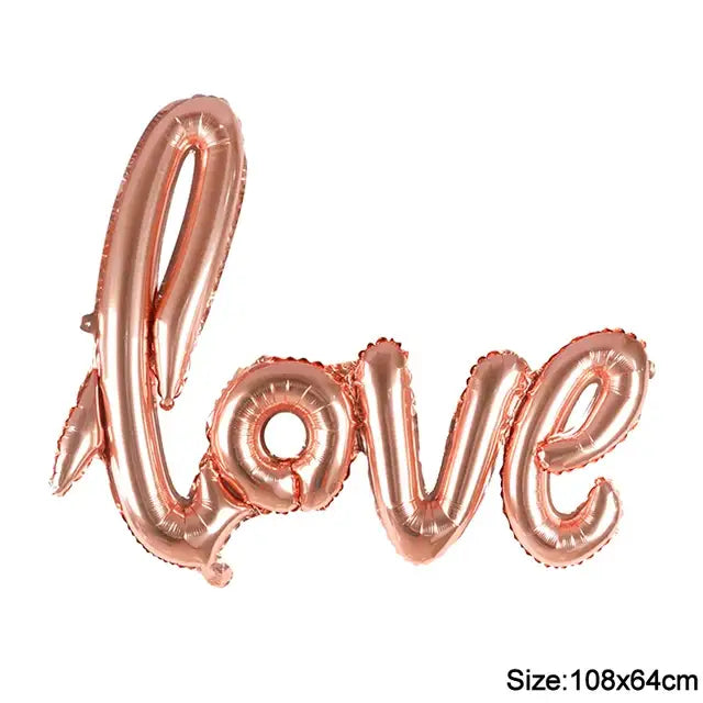 Rose Gold Bride To Be Letter Foil Balloons Paper Banner