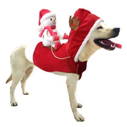 Santa Claus Riding Dog Funny Costumes