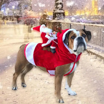 Santa Claus Riding Dog Funny Costumes