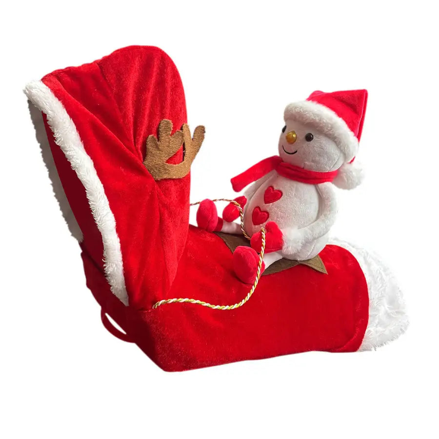 Santa Claus Riding Dog Funny Costumes - S / Snowman shape