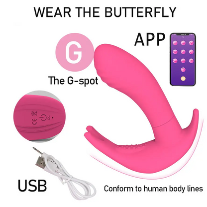 The APP With Butterfly Female Vibrating Massage
