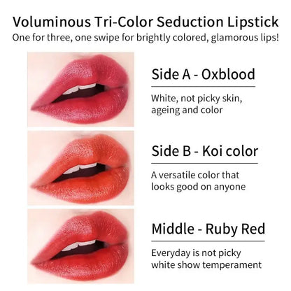 VIBELY Three-color lipstick for richness moisturizing