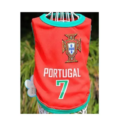 World Cup Soccer Jersey For Dog - Portugal XS