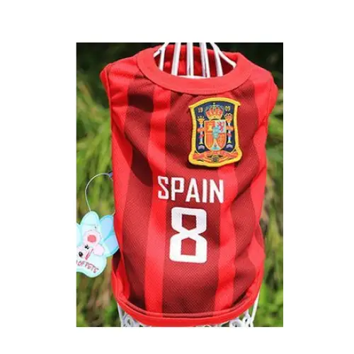 World Cup Soccer Jersey For Dog - Spain XS