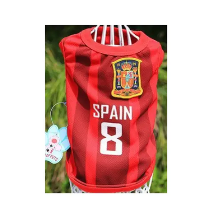 World Cup Soccer Jersey For Dog - Spain XS